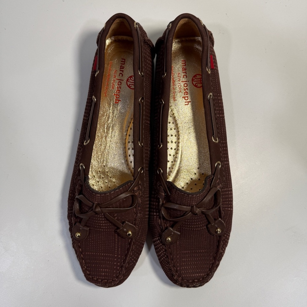 Marc Joseph Cypress Hill Brown Leather Driving Loafer Slip On Shoes Women’s 7
